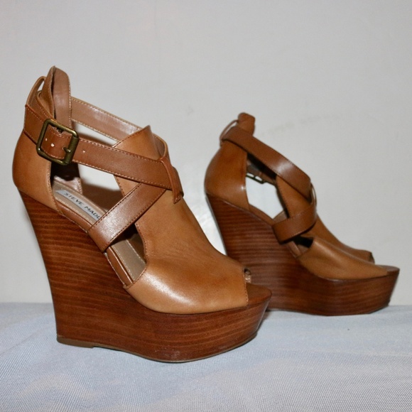 Steve Madden Shoes - Steve Madden Why Not Me Brown Boho Leather Wedges